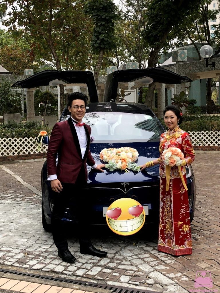 Tesla Model X 結婚花車 藍色 Wedding Car @樂富