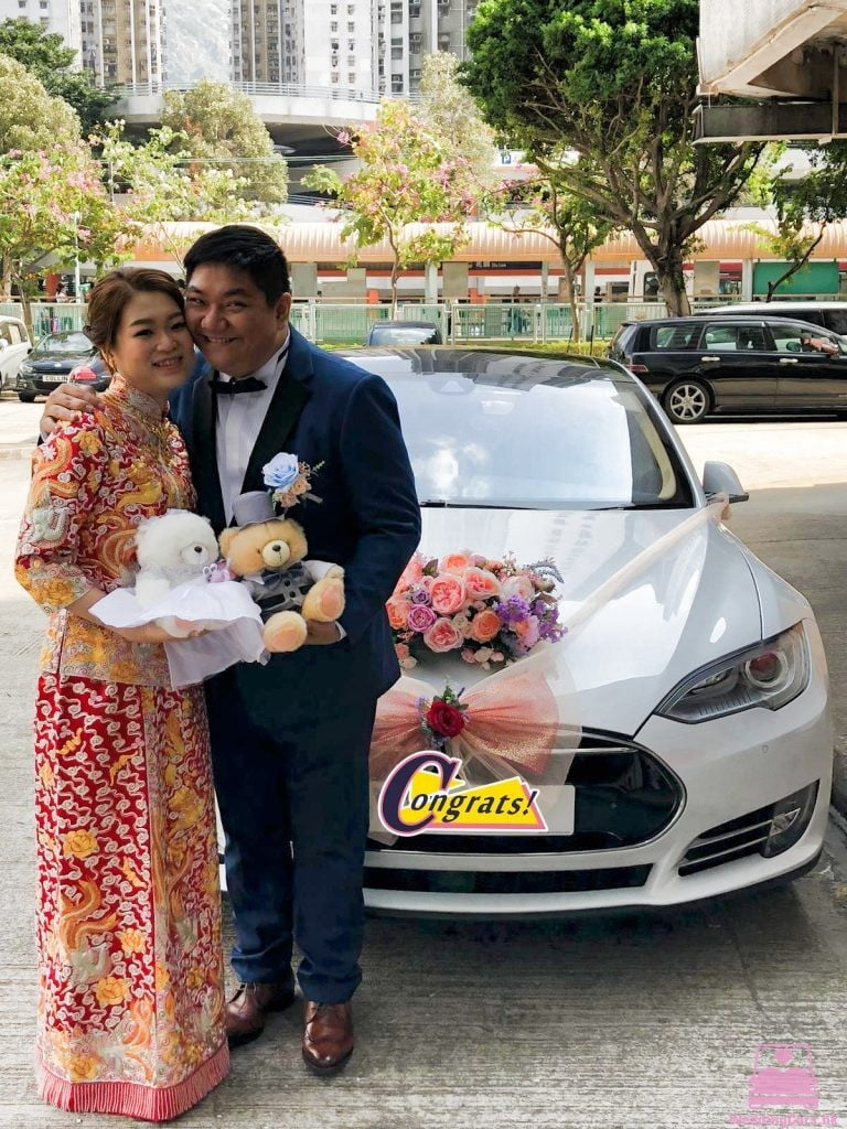 Tesla Model S 結婚花車 白色 Wedding Car White