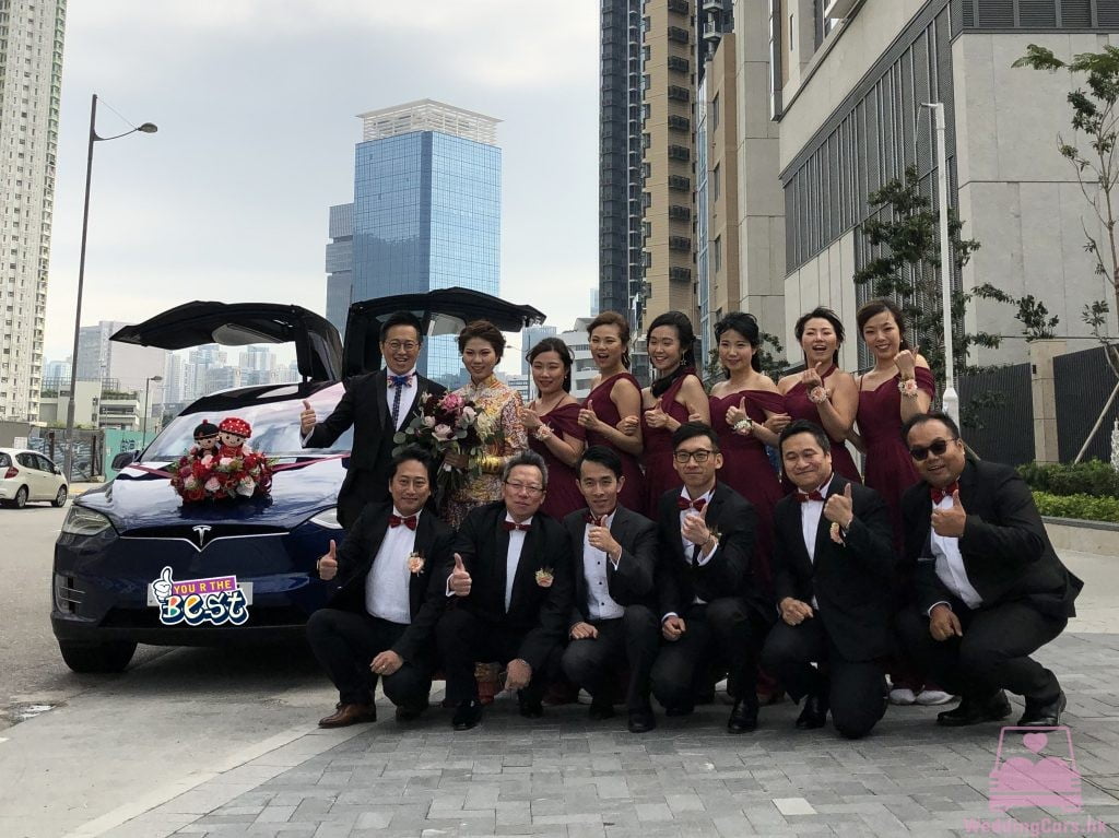 Tesla Model X 結婚花車 藍色 Wedding Car @啟德