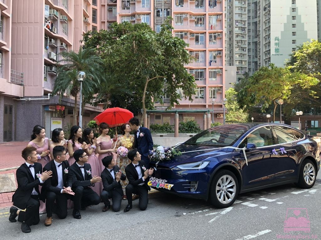 Tesla Model X 結婚花車 藍色 Wedding Car @將軍澳