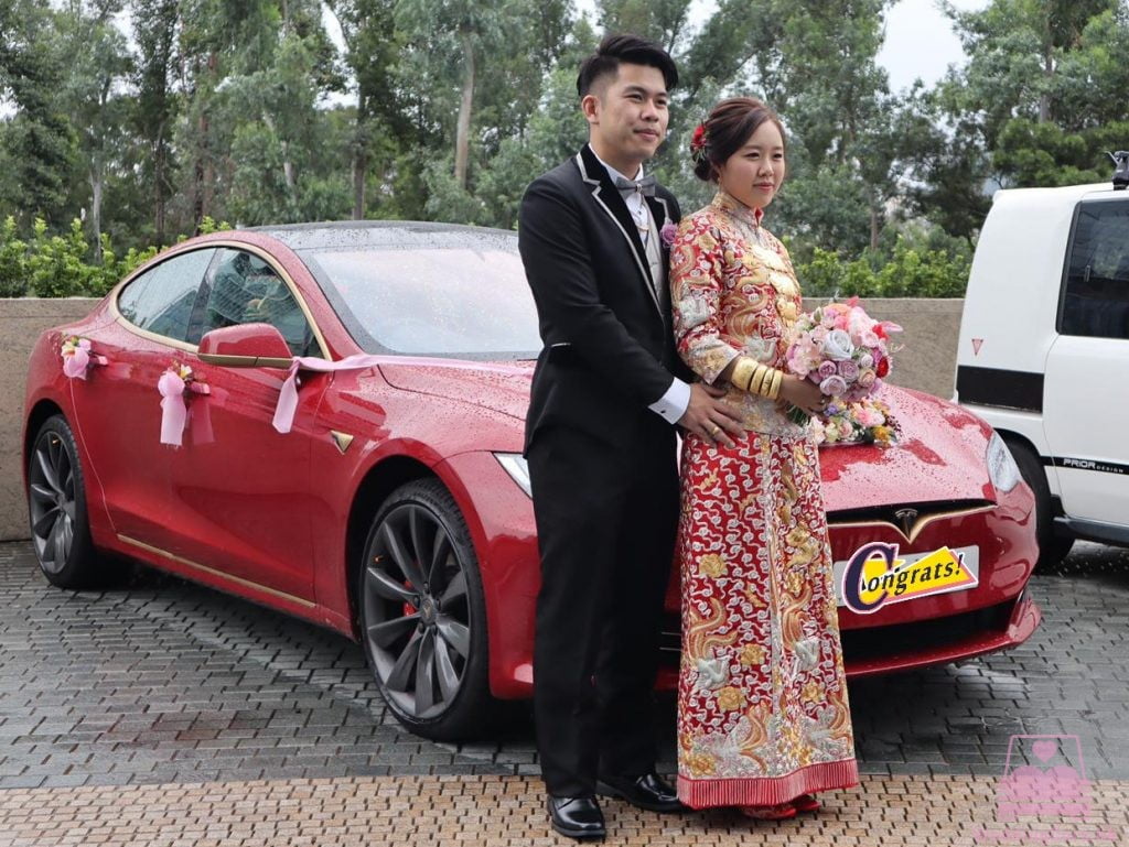 Tesla Model S 結婚花車 紅色 Wedding Car Red