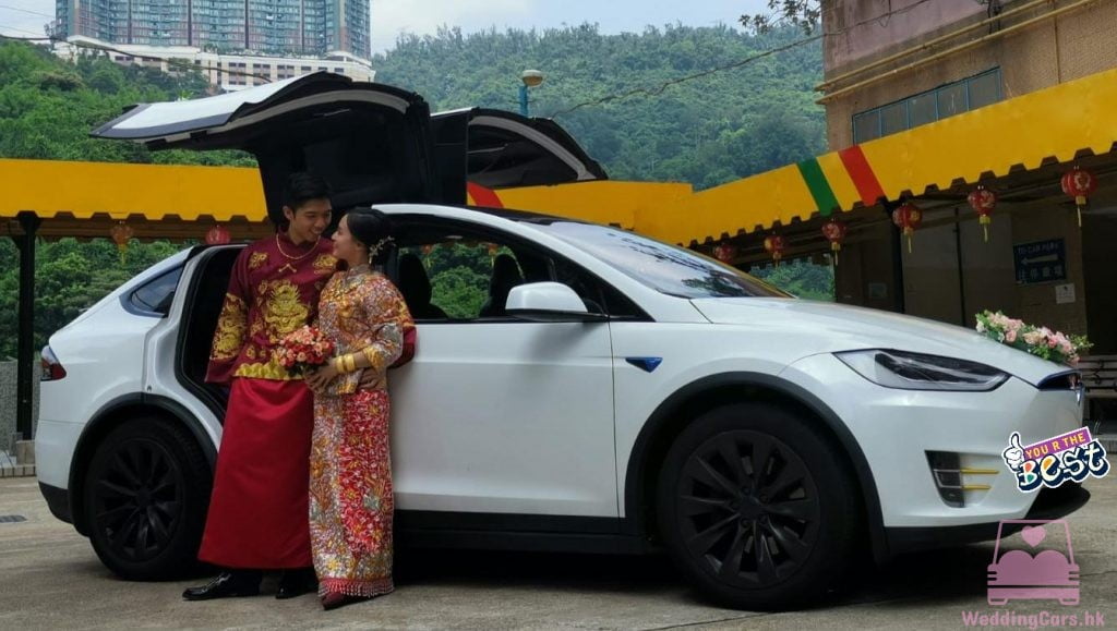 Tesla Model X 結婚花車 白色 Wedding Car White