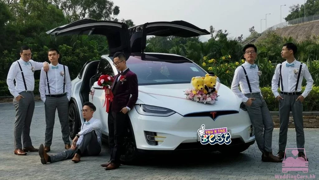 Tesla Model X 結婚花車 白色 Wedding Car White